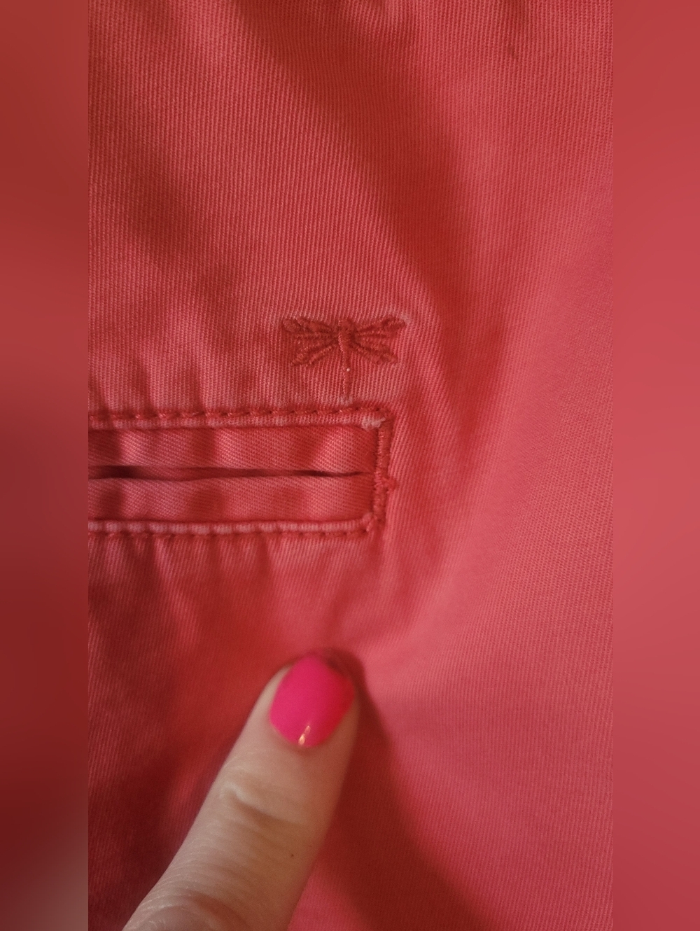 Talbots Coral Pink Straight-Leg Ankle Pants Size 8P - Picture 3 of 7